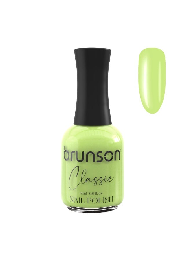 Brunson Classic Nail Polish 18ml Fast Dry Nail Lacquer Nail Harderner Normal Polish Glossy Gel Effect Quick Air Dry Long-Lasting Natural Nail Enamel Salon Quality Manicure Pedicure Regular Polish - Image 1